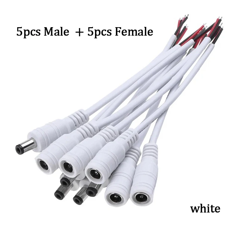 

Разъем питания постоянного тока, штекерный кабель 2,1 мм x 5,5 мм, штекер, гнездо, 15 см, провод для IP-камеры, адаптер питания, светодиодная лента