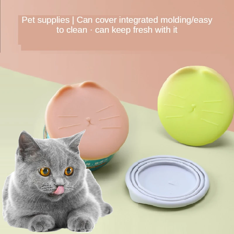 

Cat Canned Food Lid Pet Canned Food Sealing Cap TPR Preservation Lid Universal Sealing Lid Dog Cat Canned Food Lid Cat Bowl