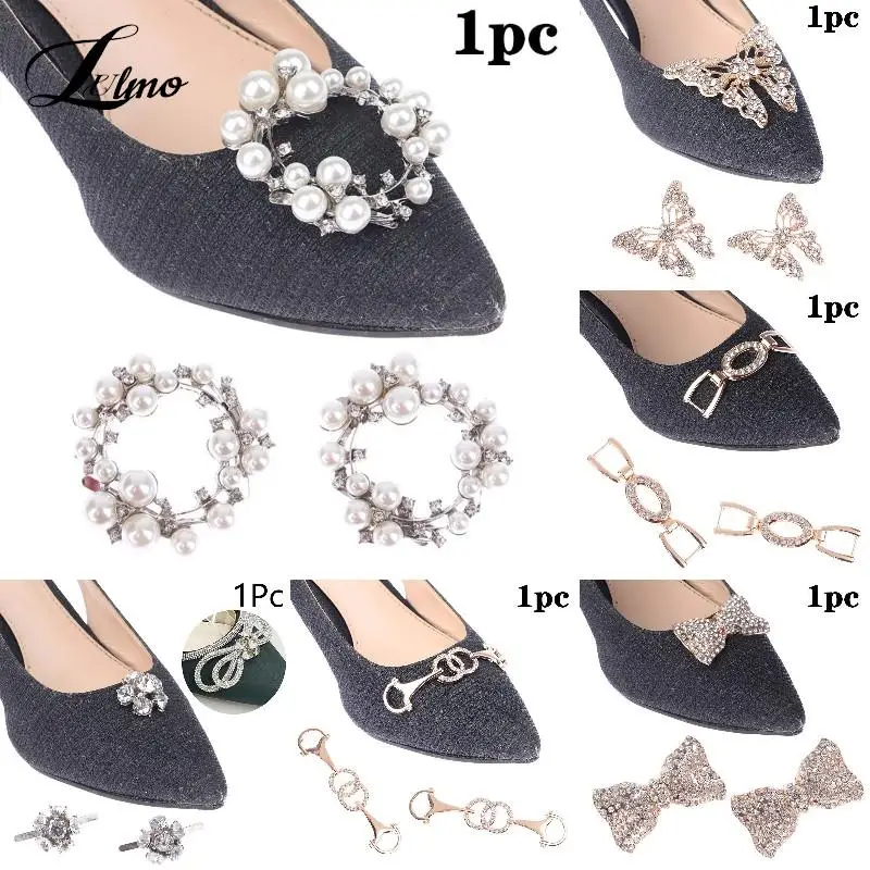 

Жемчужный носок ручной работы Кристаллы Стразы Свадебные аксессуары небольшой размер зажим для обуви на высоком каблуке Пряжка для обуви д...