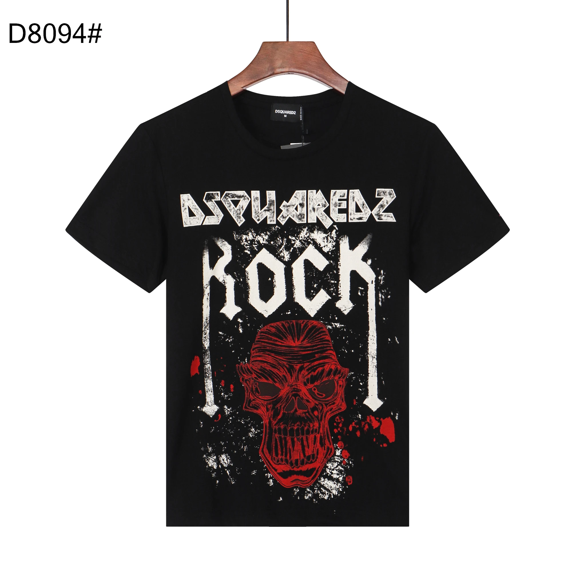 

Итальянская брендовая футболка D2, мужские мягкие хлопковые повседневные топы, летняя футболка с круглым вырезом, эластичные футболки с кор...