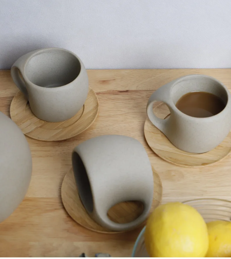 

Creative Retro Ceramic Mug Stoneware Coffee Cup Milk Cup Home Japanese TeaCup Office Drinking Mug breakfast cup