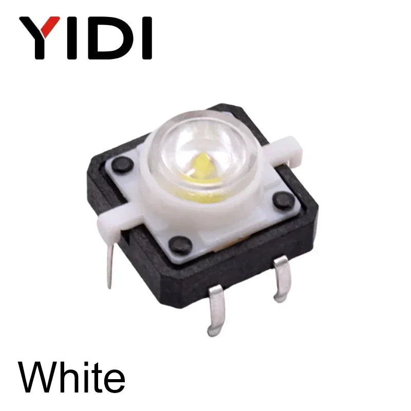 

Тактильный микропереключатель, 12 х12 мм, 5 шт., моментальная перезагрузка, красный, желтый, синий, белый, 12 В постоянного тока