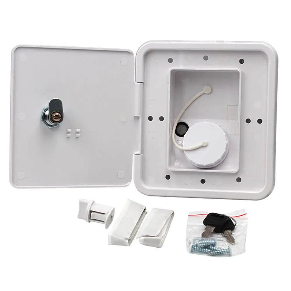

Ventilator Retrofit Square Professional Fill Gravity Trailer City RV Water Inlet Dish Hatch Lock