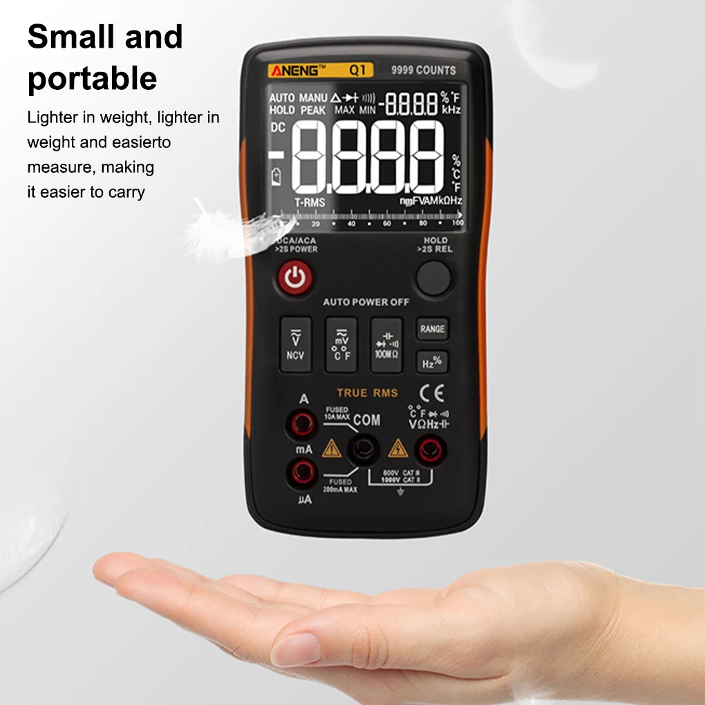 

ANENG Q1 Digital Multimeter 9999 Analog Tester True RMS Professional Multimetro DIY Transistor Capacitor NCV Testers Lcr Meter