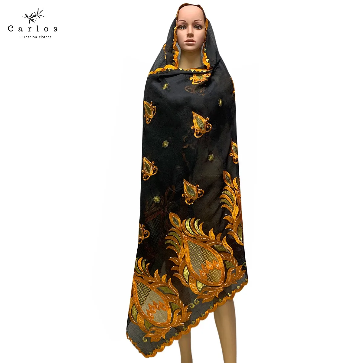 Лидер продаж 2022 100% хлопок искусственный Африканский женский хиджаб шарф с