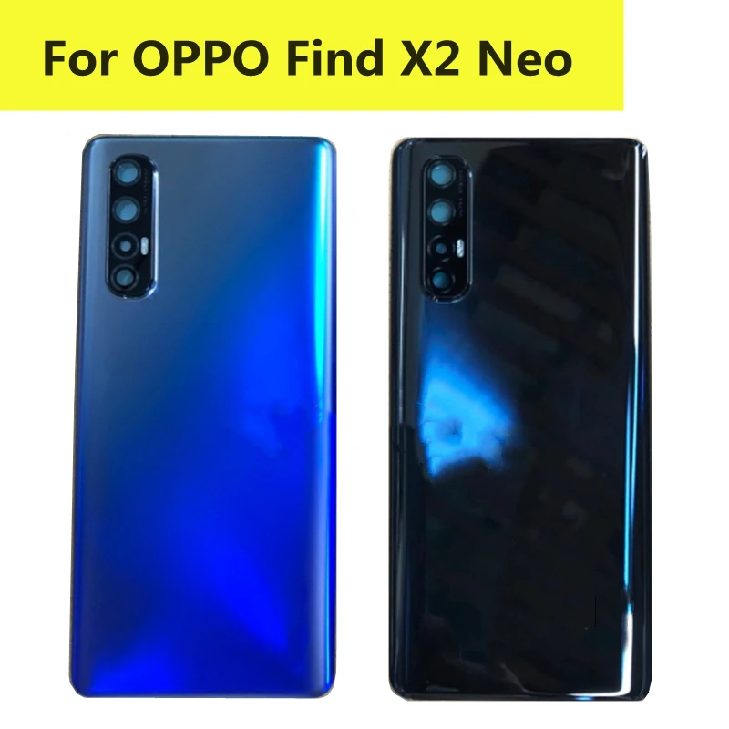 

6.5"For Oppo Find X2 neo Rear Battery Back Cover Panel Rear Door Housing Case with adhesive for OPPO Find X2 Neo Back Housing