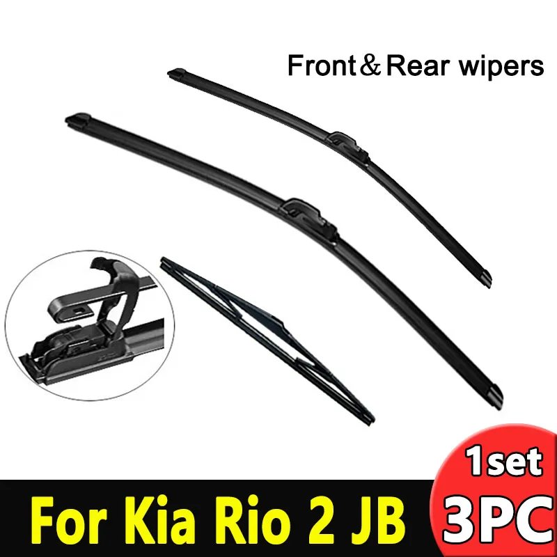 

Wiper Front & Rear Wiper Blades Set Kit For Kia Rio 2 JB 2005 - 2011 Windshield Windscreen Window Brush 22"+16"+14"