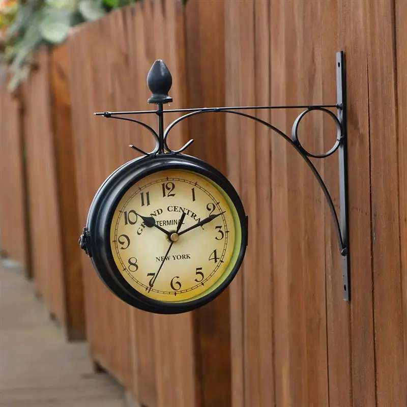 Vintage Iron Home Outdoor Round Station Large Rustic Garden 