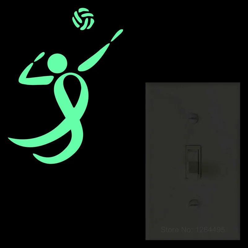 Светящиеся наклейки для волейбола детской комнаты мальчиков девочек спальни