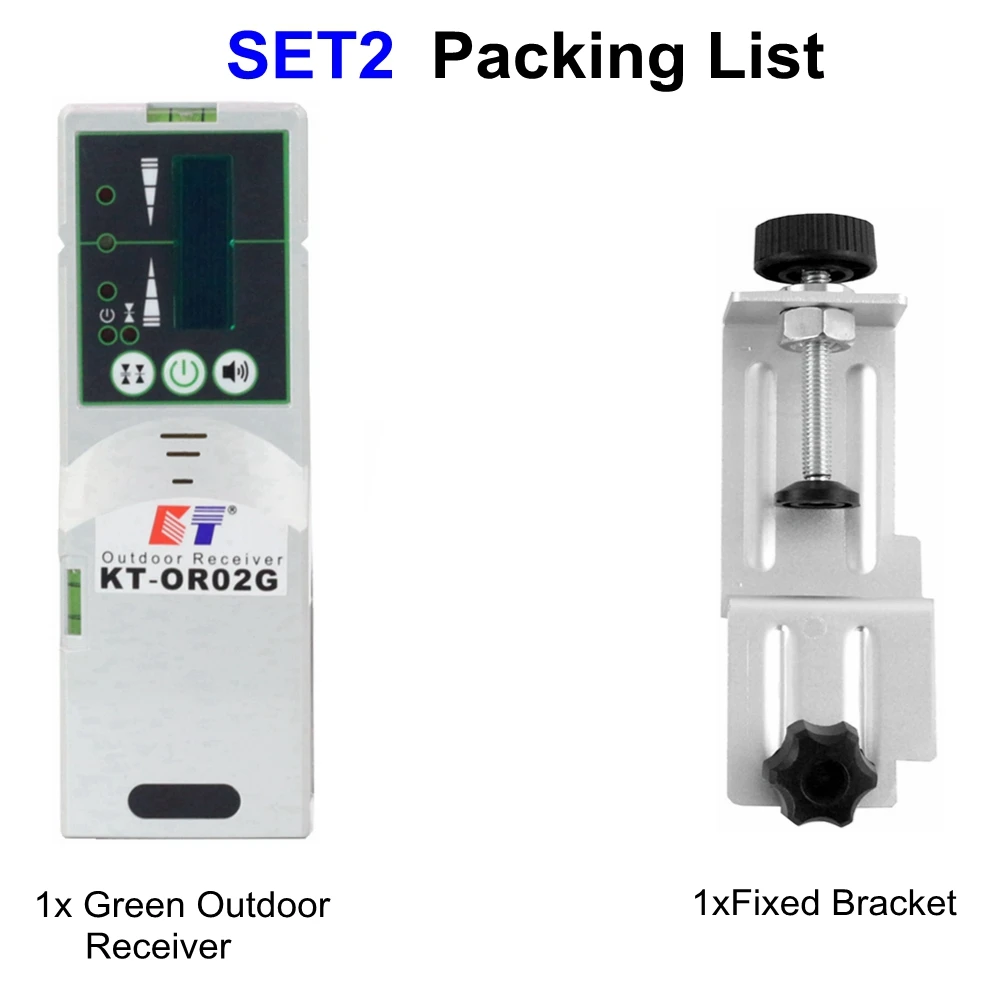 Лазерный приемник уровня KaiTian, профессиональный высокоточный уличный детектор для зеленого 4D, красного, 12-линейного самовыравнивающегося лазерного уровня 360