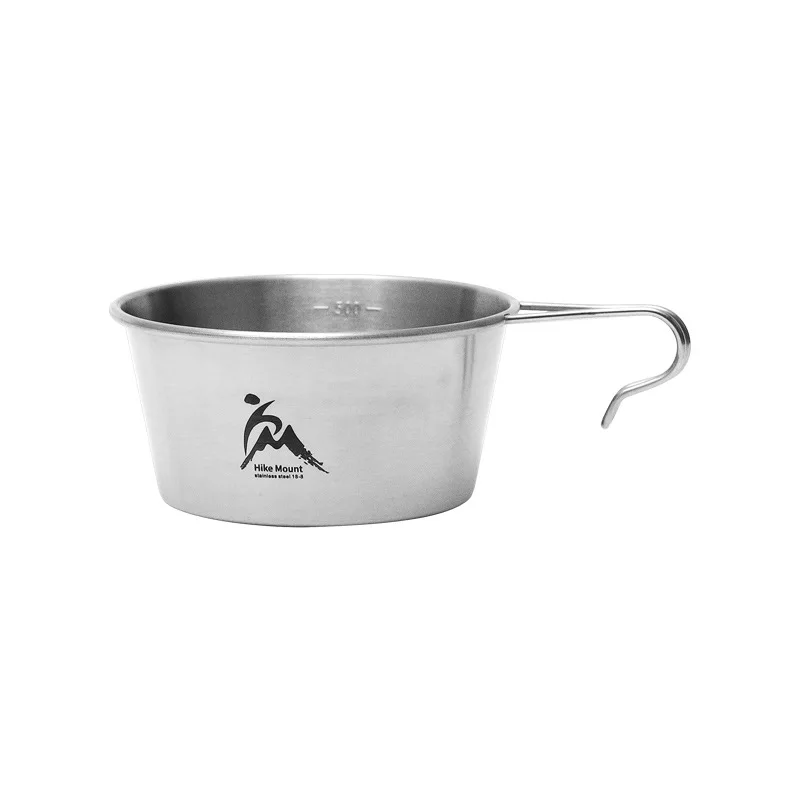

600ML 1/2PCS Camping Bowl Pot Stainless Steel Heatable Stackable Portable Shera Bowl Hangable Pot with Scale Cooking Pot