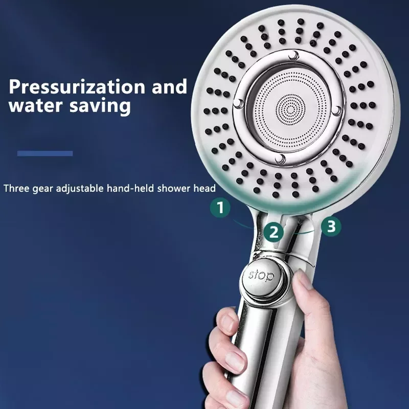 

Shower Head with 3 Modes Bathroom Handheld High Pressure Upgrade Removable Cleaning Rainfall Massage Spray Nozzle
