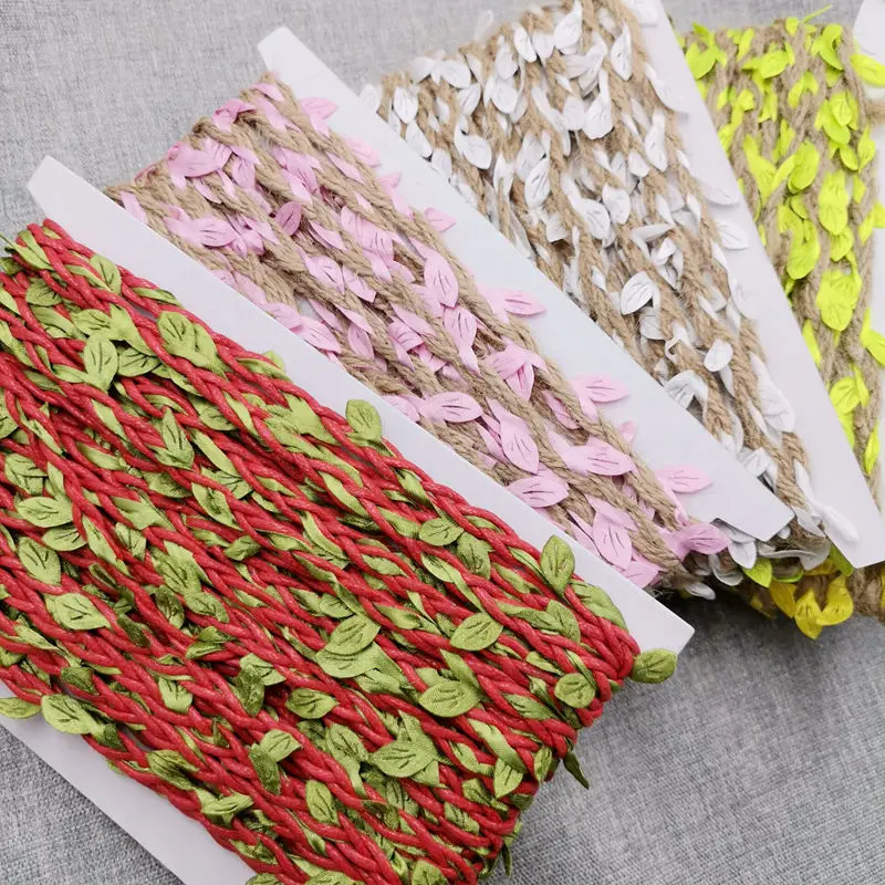 

10m Rattan Decoration Mori Kindergarten Natural Environment Layout Material DIY Simulation Green Leaves Braided Hemp Rope