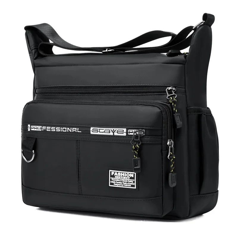 

Men Single Shoulder Bags Casual Crossbody Bag Waterproof Male Business Outdoor Travel Solid Color Zipper Messenger Bags Hot Sale