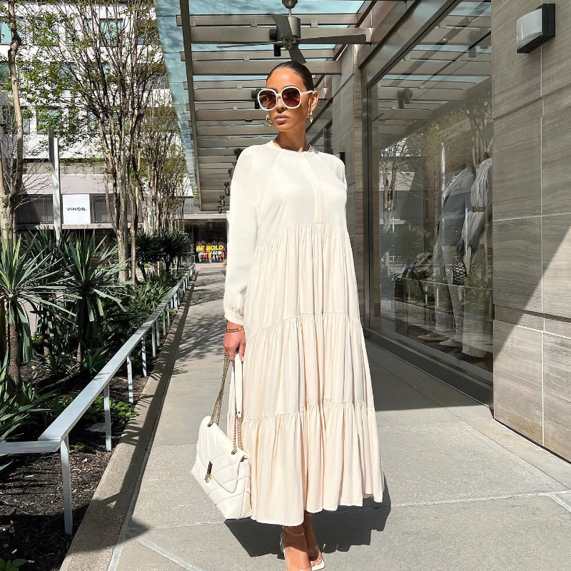 

Fashion Womens Elegant Dresses Autumn Winter Woman 2022 New Collection Casual Womens Long Sleeve Loose Maxi Dresses for Women