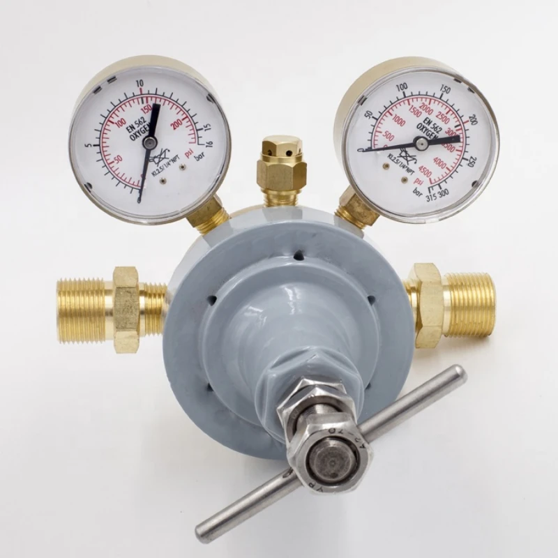 

High Flow Pipe Line Double Gauge Acetylene Oxygen Pressure Gas Regulator