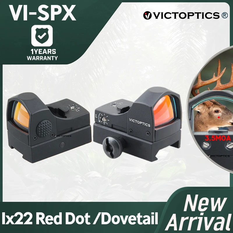 Victoptics SPX 1x22 Red Dot Sight MRD Weaver Dovetail Airgun Airsoft Handgun Pistol For .223 5.56 Close-in Shooting Optic Scope
