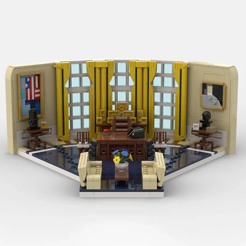 Модель Street View Moc Building Block Модульная овальная офисная модель Технология Кирпич DIY Сборка Строительная игрушка Праздничные подарки (art.: 3920cd49fa282) - 3920cd49fa282