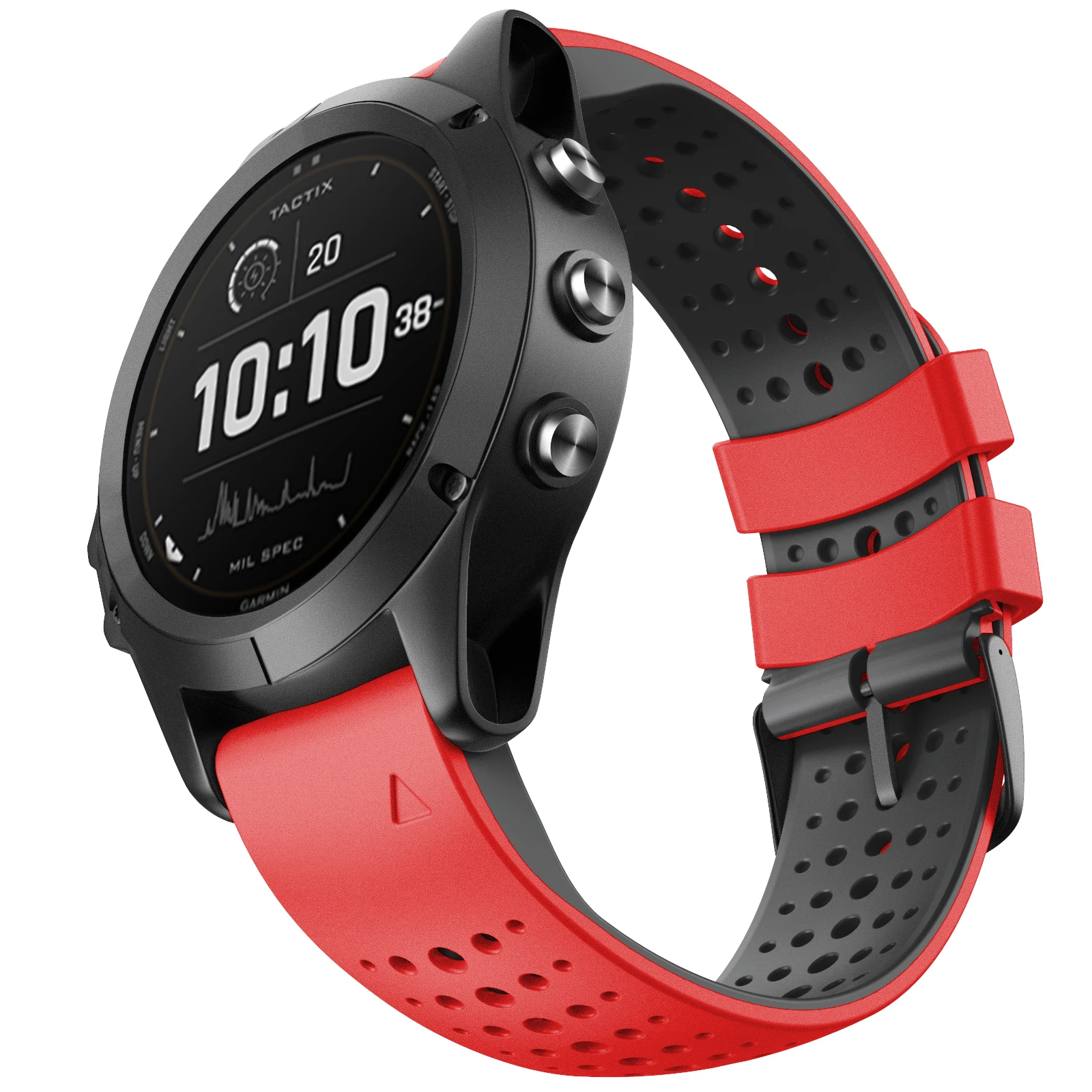 Ремешок силиконовый для наручных часов быстросъемный браслет Garmin Fenix 7X 6X 5X Epix Watch