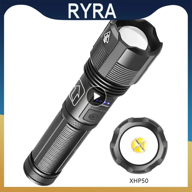 

XHP50/XHP70 Glare Flashlight Multi-function Telescopic Zoom Torch Headlight LED USB Charging Hand Lamp For Outdoor Camping Car