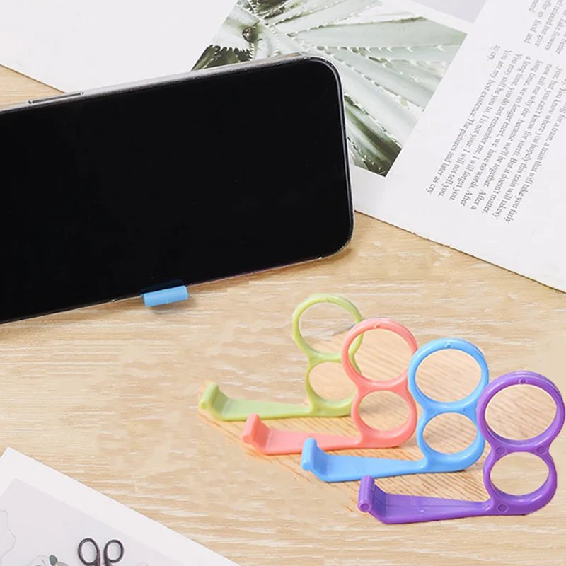 

Cute Portable Mobile Phone Stand Universal Creative Grip Lazy Desktop Phone Holder Macaron Color Stand Handheld Phone Holder