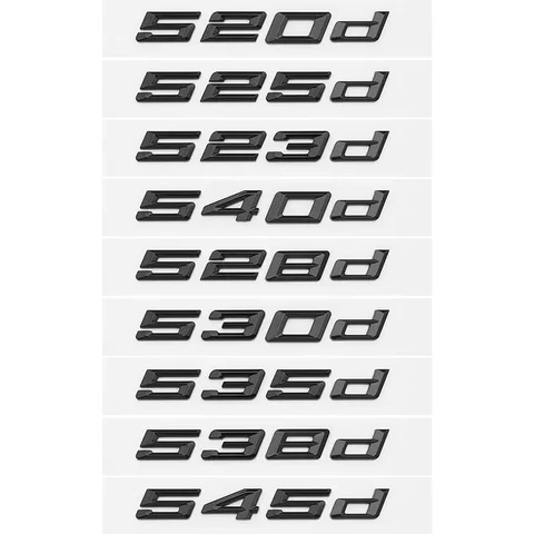 Для BMW 5 серии E39 E60 E61 F10 F11 G30 520d 523d 525i 528i 530i 535i 540i Автомобильный Стайлинг Багажник Буква Эмблема Задняя Крышка Логотип Черный