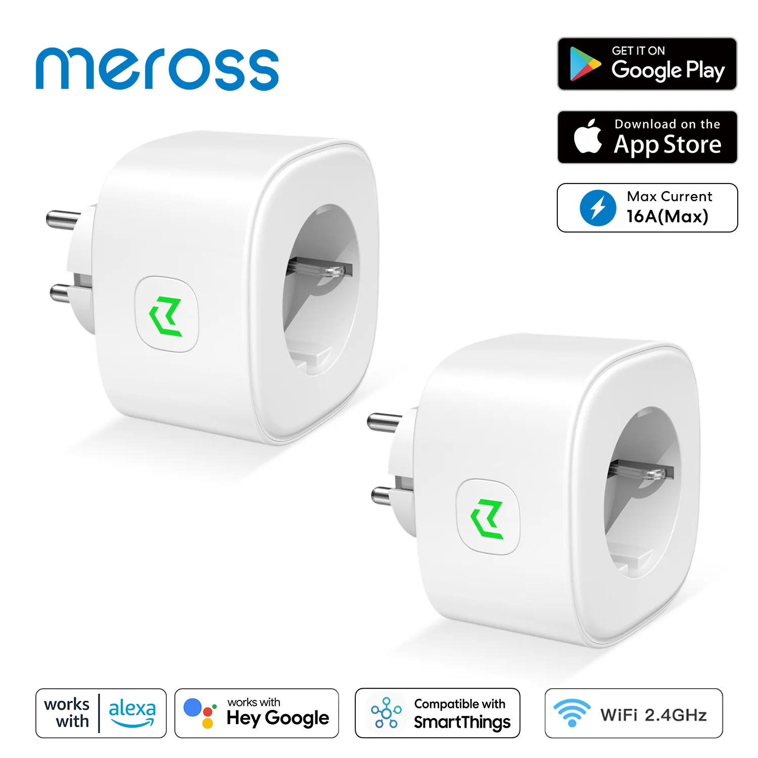 

Meross Smart Plug WiFi Socket with Energy Monitor EU Standard Outlet App Remote Control Support Alexa Google Home SmartThings