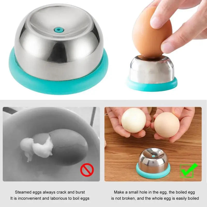 

Hard Boiled Egg Piercer Cooker Stainless Steel Needle Egg Hole Puncher Poker With PP Base For Easy Peeling Bakery Kitchen Use