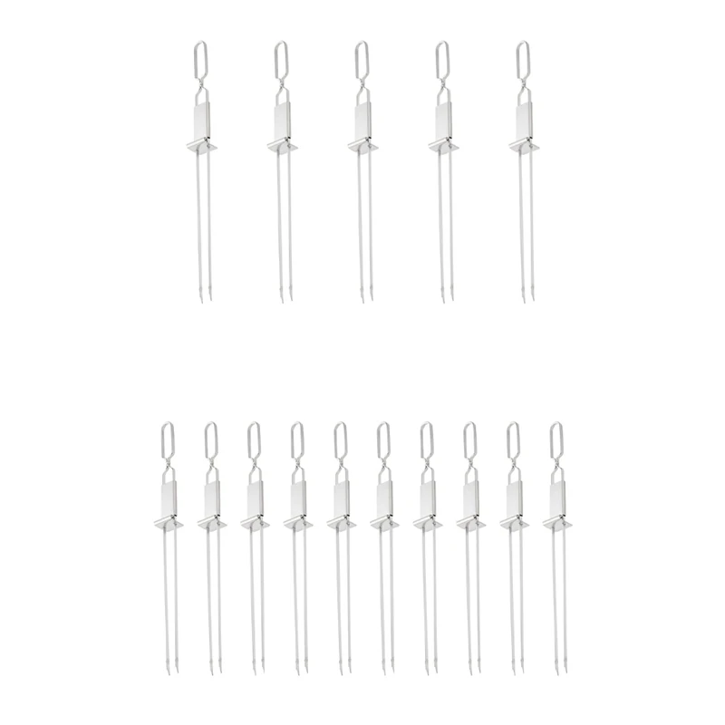 LUDA шампуры для барбекю с двойной иглой из нержавеющей стали самонатискающейся