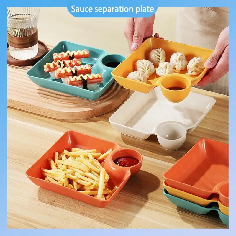 

Sauce Separation Dumpling Plate Kitchen Disc Tool Dinner Plates With Spices Dish Fruit Bowl Plates Dumplings Dish Tray Tableware