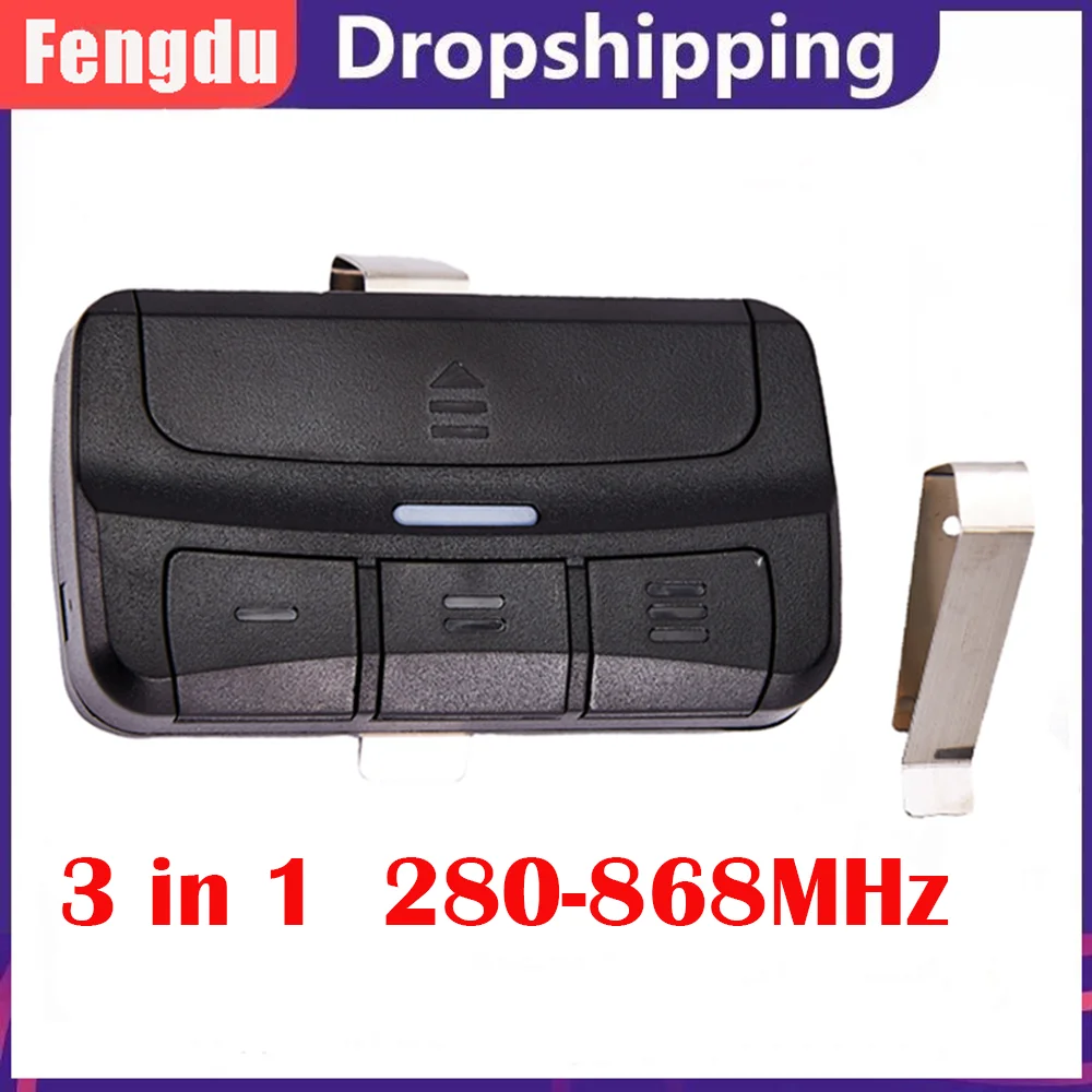 

3 в 1, пульт дистанционного управления для гаражных дверей, 280-868 МГц