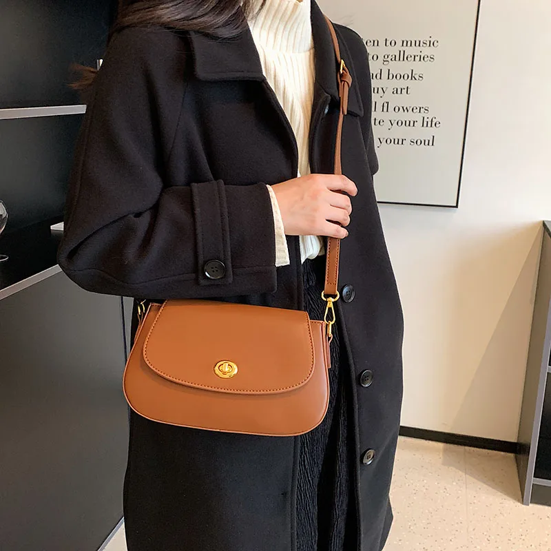 2023 Fashion Women Bags Solid Color Leather Crossbody Bags For Women Simple Ladies Messenger Bag Small Shoulder Bags Female