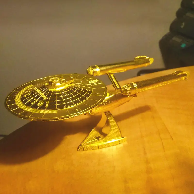Золотая металлическая модель статуэтки миниатюры сделай сам 3D пазл Звездное