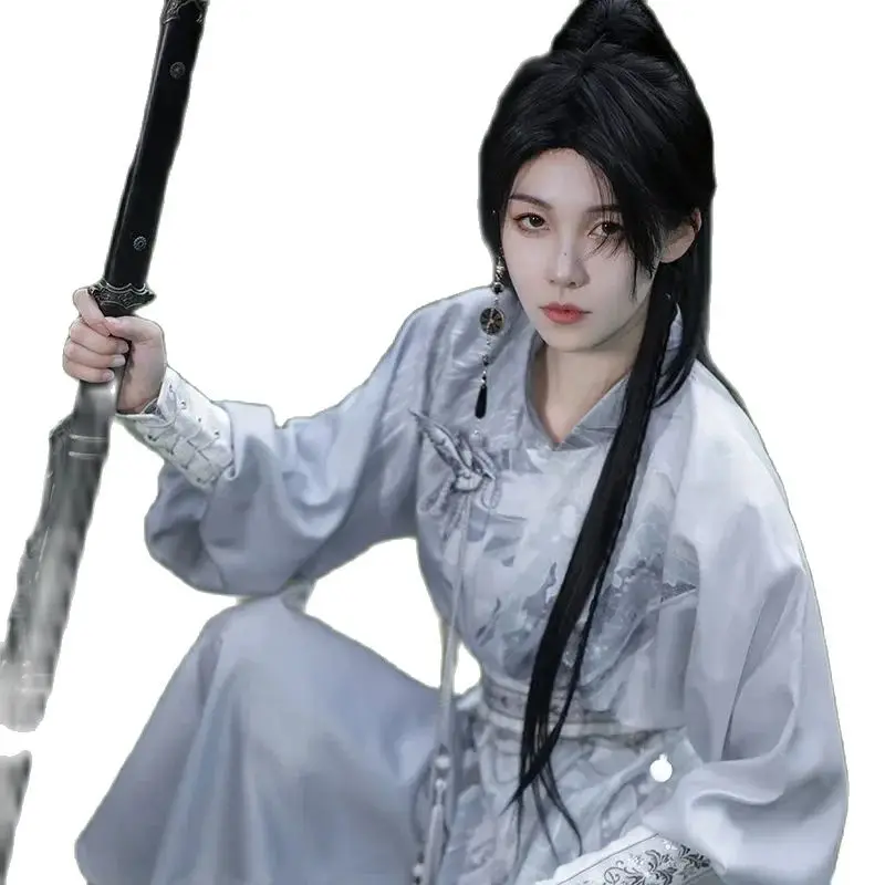 Lingyun оригинальный ханьфу в китайском стиле Улучшенный халат с круглым вырезом