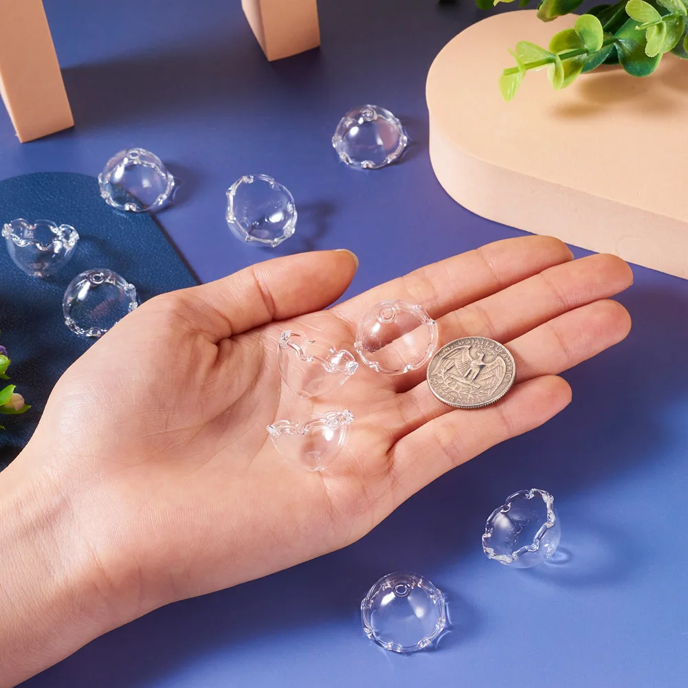 10 шт. прозрачные многолепестковые цветочные бусины торцевые крышки стеклянные