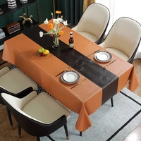 leather crocodile texture tablecloth pvc plastic waterproof oilproof table cover party banquet decor table runner