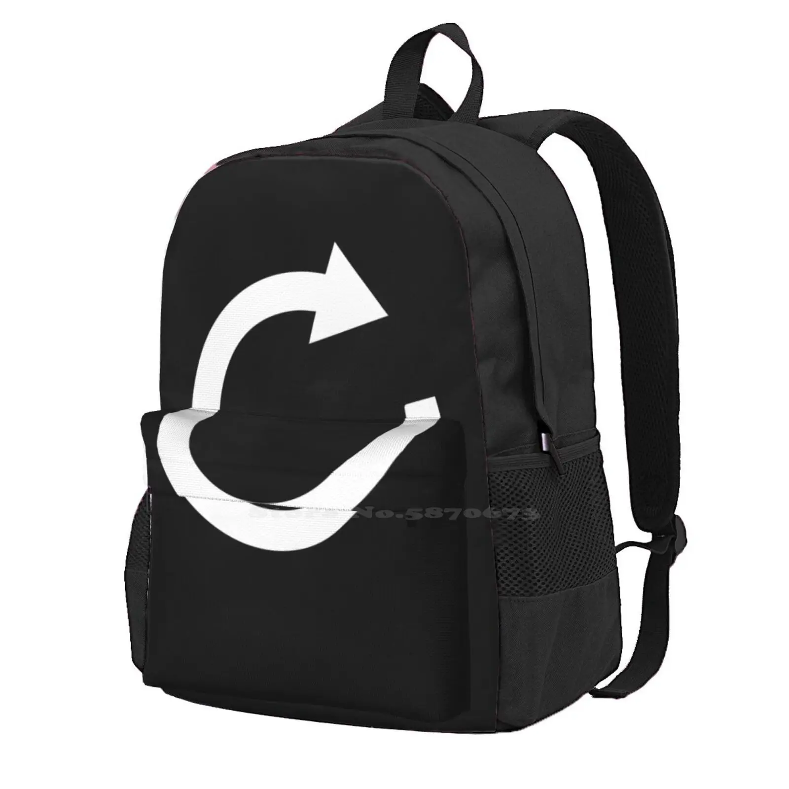 

White Teen College Student Backpack Laptop Travel Bags Computer