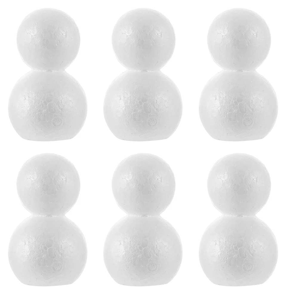 

6 PCS Baby Suit Snowman Design DIY Balls Christmas Floral Arranging Foam Ornament Children Model Flower
