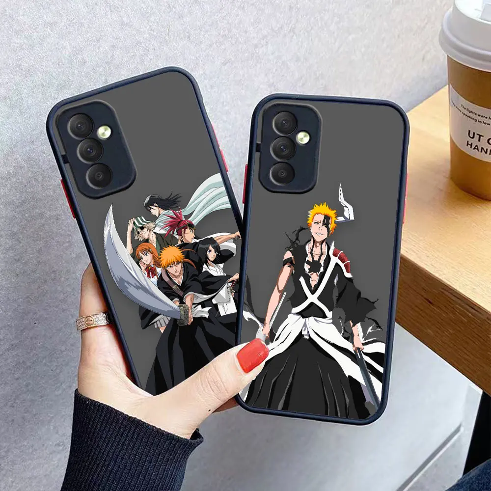 Matte Phone Case for Samsung M53 M52 M51 M33 M32 M31 M30S M23 M20 M10 5G J8 J7 J6 J5 J4 Case Funda Shell Bleach Shikai Rulia