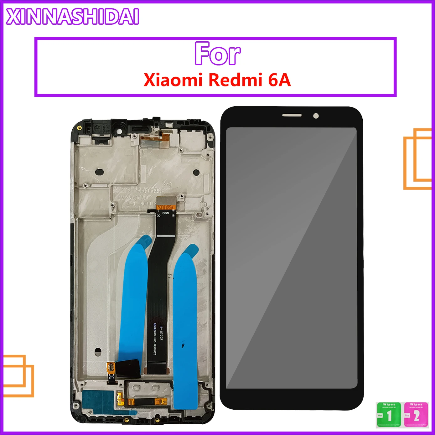 

Для Redmi 6A дисплей в сборе запасные части с рамкой 100% протестирован для Xiaomi Redmi 6A сенсорный экран ЖК-дисплей