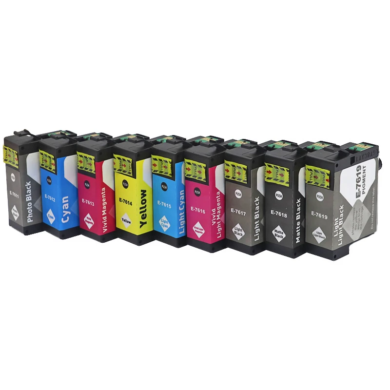 

761 T7611 совместимый чернильный картридж для принтера Epson T7612 T7613 T7614 T7615 T7616 T7619 SureColor P608