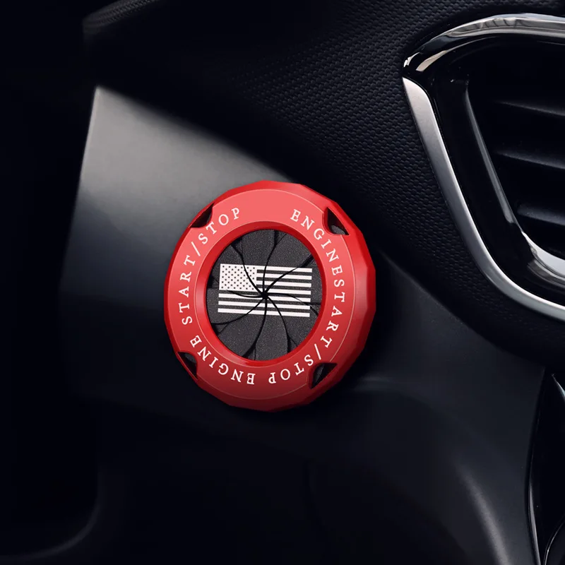 

Аксессуары для украшения автомобиля, Национальный флаг, наклейки с одной кнопкой на старт, чехлы для вращающегося зажигания для автомобиля, украшение для мотоцикла