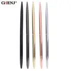 Креативная тонкая металлическая шариковая ручка винтажная Золотая Серебристая Шариковая ручка для бизнеса, письма, подарки, Канцтовары для офиса и школы