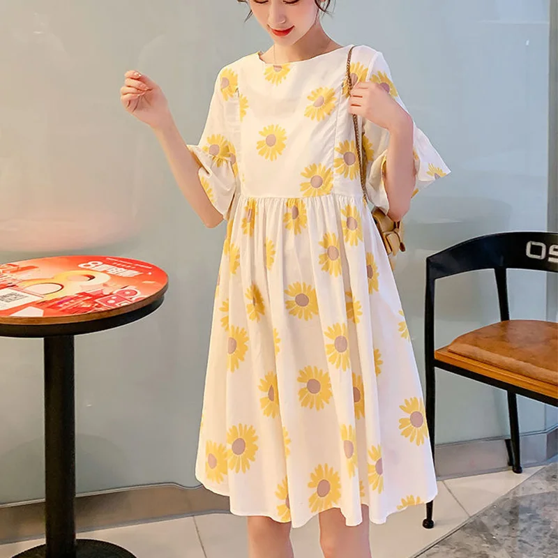 Новинка 2023 Одежда для беременных летнее стильное платье свободного покроя из