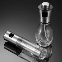 stainless steel spray bottle spray home barbecue press oil control leakproof glass oiler kitchen seasoning tool