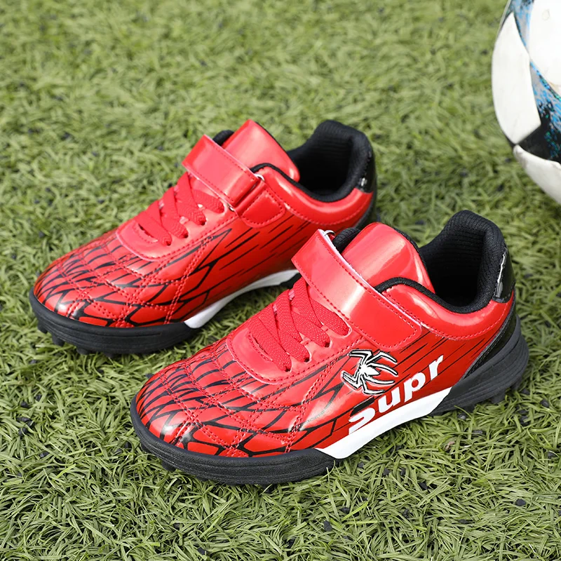 Fashion TF HOOK&LOOP Children Soccer Shoes Breathable Anti-slip Boy Football Sneaker High-quality Comfortable Kids Sports Shoes