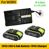 power tools rechargeable replacement battery 20v 6000mah lithium for worx wa3551 wa3553 wx390 wx176 wx178 wx386 wx678