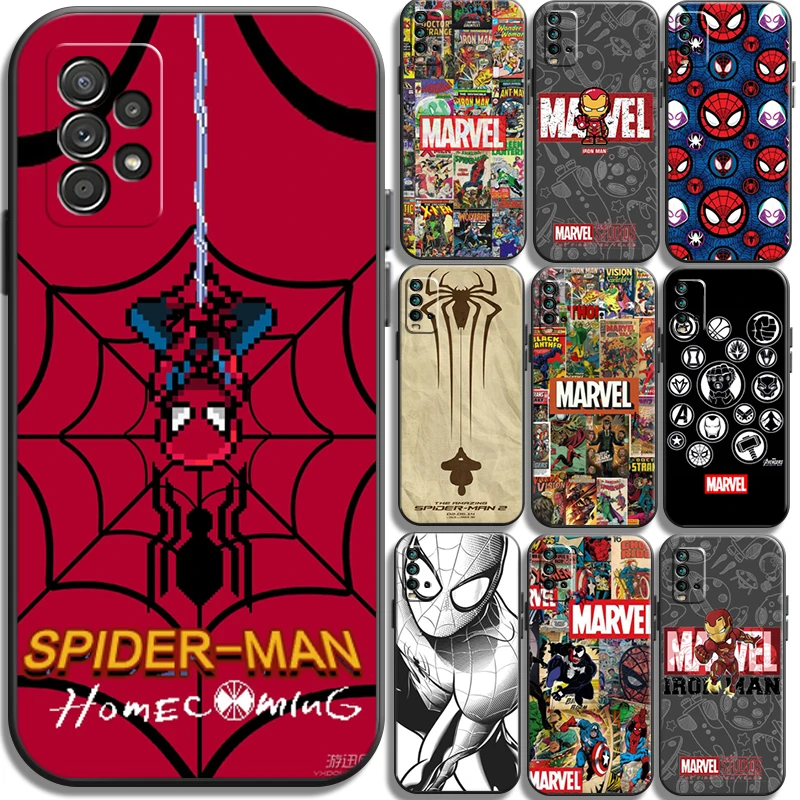 

Marvel Iron Man Spiderman Phone Cases For Xiaomi Redmi POCO X3 GT X3 Pro M3 POCO M3 Pro X3 NFC X3 Mi 11 Mi 11 Lite Funda