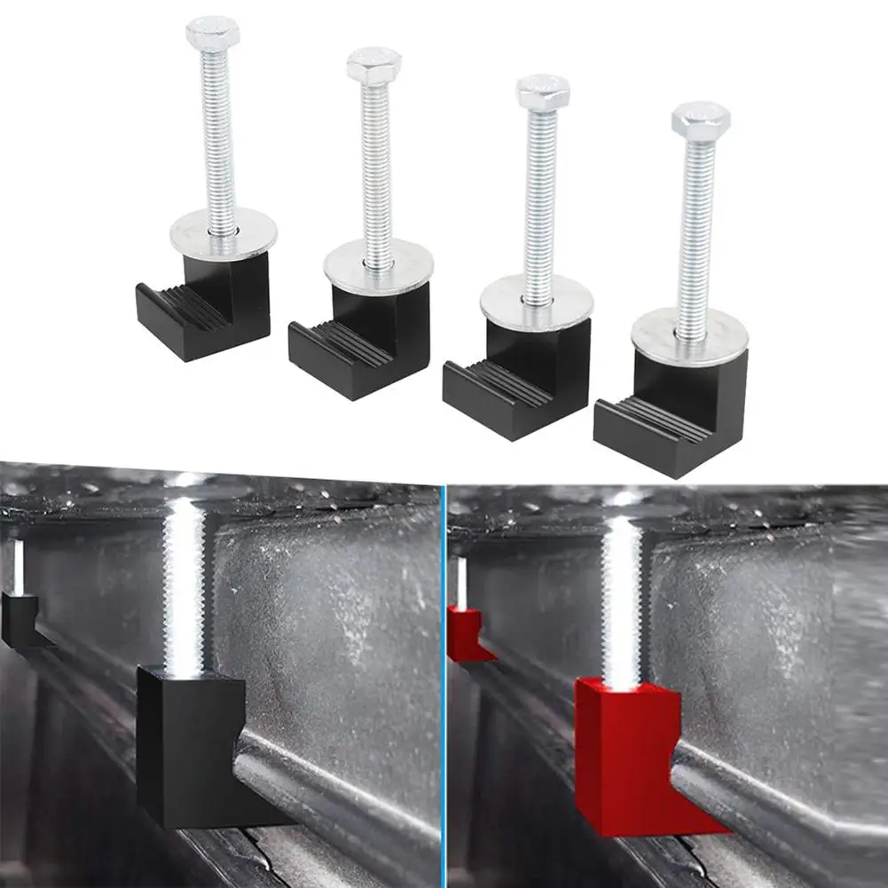 

4pcs Pickup Toolbox Holder Mount Tie Downs J Hook Crossover Device Thickened Screw Modified Accessories