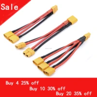 xt60 parallel battery connector malefemale cable dual extension y splitter 3 way 14awg silicone wire for rc battery motor